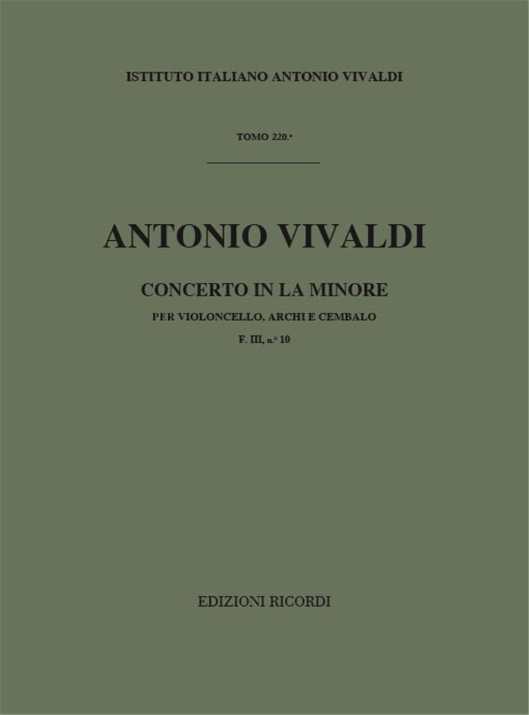 Concerto In La Min. RV 419
